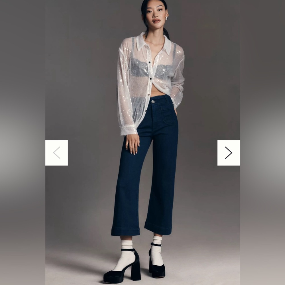 The Colette High-Rise Wide-Leg Jeans by Maeve anthropology